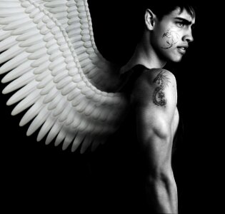 Tattoo black and white human