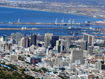 Cityscape view of Central Cape town, South Africa photo