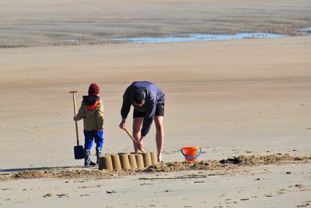 Child boy beach