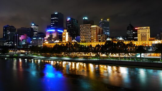 Skyline of Melbourne by the Yarra River, Victoria, Australia