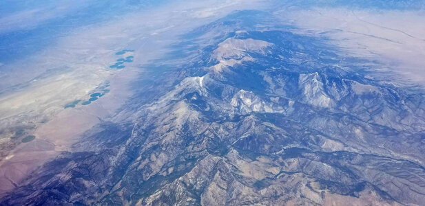 Mountaintops from an aerial view photo