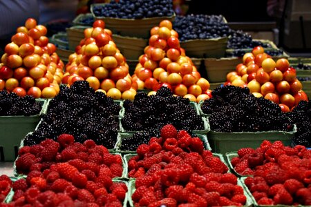 berries on display in a Canadian grocery photo