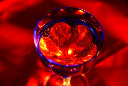 Lichtspiel red crystal glass photo