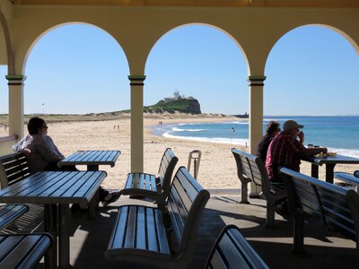 Landscape and Newcastle Beach, New South Wales, Australia photo