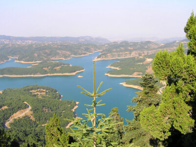 Plastiras' Lake, near the city in Karditsa, Greece