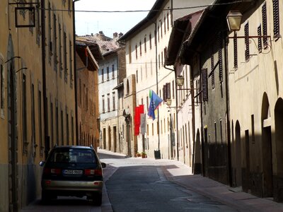 Narrow houses siena photo