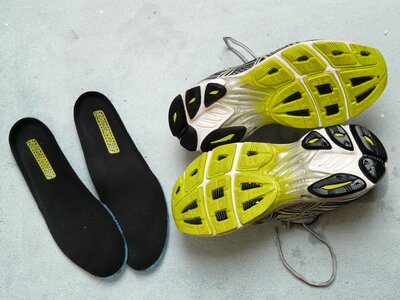 Shoe soles deposits sport photo