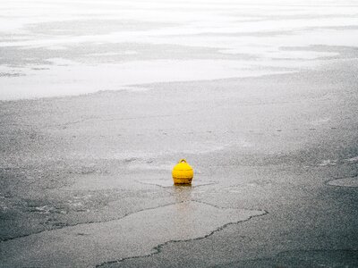 Winter pond ice photo