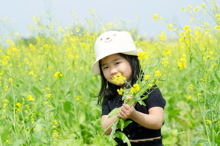 Girl young flower photo