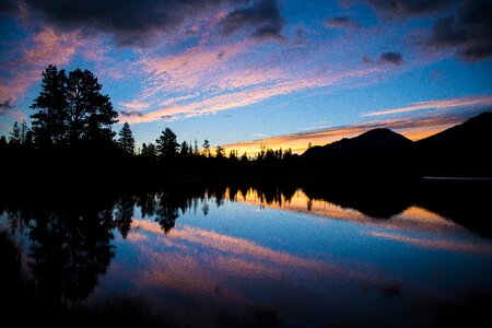 Glassy mirror surface photo