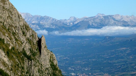 Clouds hiking alps