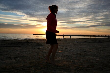 Jogging fitness sunset photo