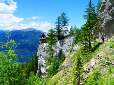 Alpine mountain hut idyll photo