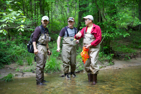 FWS employees surveying and assessing rivers and streams