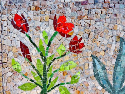 Mosaic wall pattern photo
