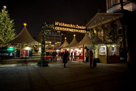 Berlin christmas market nighttime