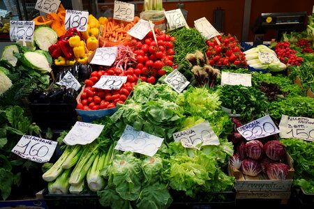 Vegetables at a farmers market photo