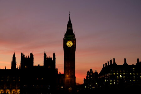 Big Ben and Houses of Parliament London at Night photo