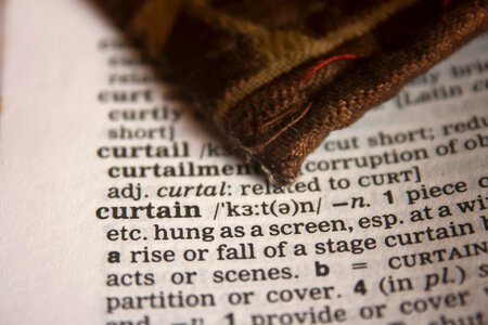 Curtain Dictionary Word photo
