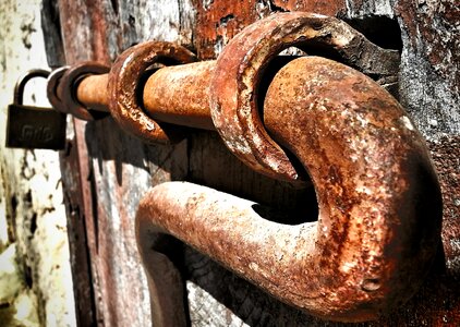 Handle ancient door photo