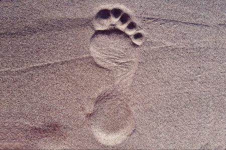 Footprint in Sand photo