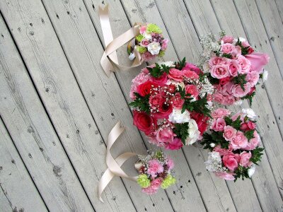 Marriage bridesmaid flowers photo