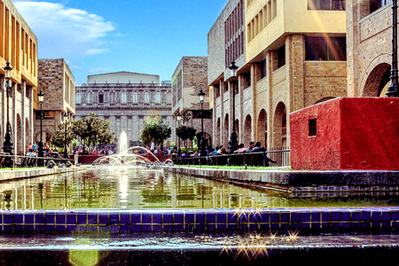 Fountains and Cityscape in Guadalajara, Mexico photo