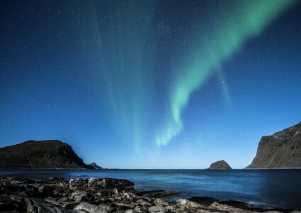 Norway night beach