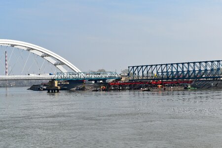 Bridge construction water photo