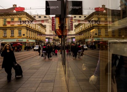 Reflection City Rush Hour Store Zagreb Croatia photo