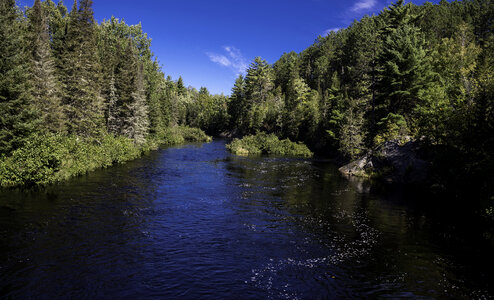 Scenic Riverway landscape at the Peshekee River, Van Riper State Park, Michigan photo