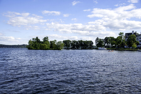 Lake and Water Landscape on Green lake photo
