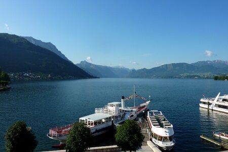 Traunsee lake marina in Gmunden photo