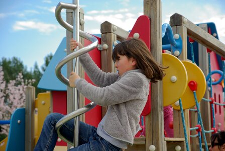Girl children's games climbing