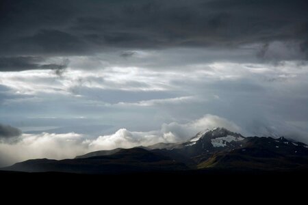 Clouds distance mountain