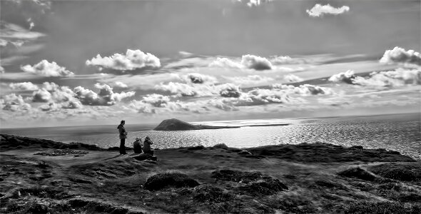 Cloudy weather landscape photo