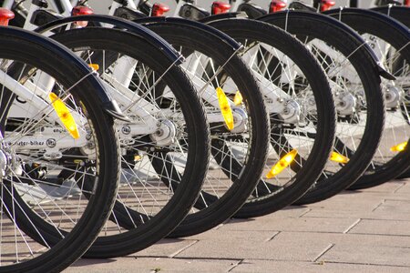 Bicycles pedal walk