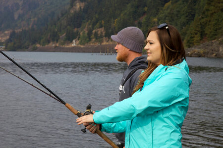 Fishing together on the Columbia River