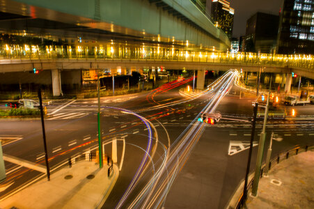Night Time time-lapse traffic photo