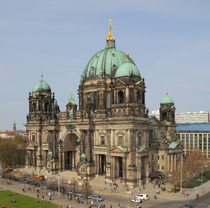 Berlin Cathedral. Berliner Dom, Germany. Street view photo