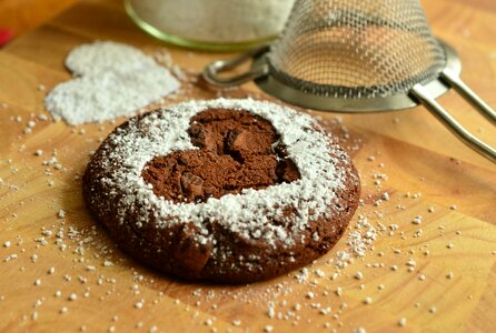 Brownie icing sugar baked photo