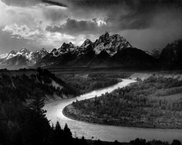 Snake river usa black and white photo