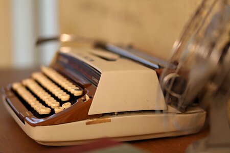 Old retro keyboard photo