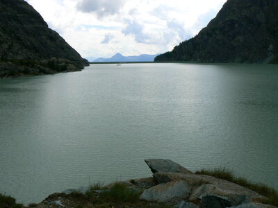 Dam on the mountain forests photo