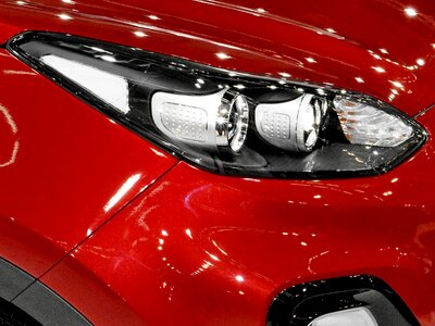 Headlight luxury automobile