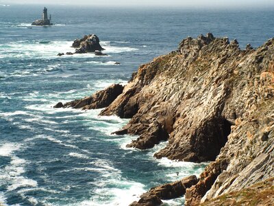Promontory Rock Atlantic Ocean Brittany Finistere