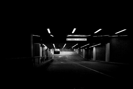 Underground parking underground garage underground parking lot photo