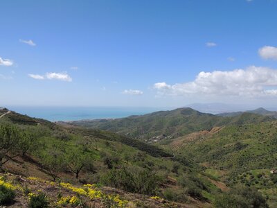 Malaga mountain sea views photo