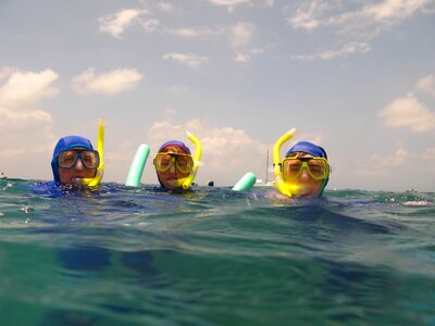 Summer sea snorkeling photo