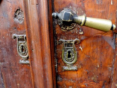 Baroque brass front door photo